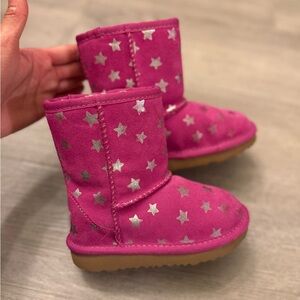 UGG Fuchsia Boots with Silver Stars